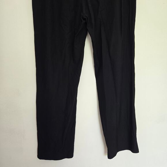 Eileen Fisher Pants Black Elastic Waist Washable Straight Leg Women Large - Picture 6 of 8